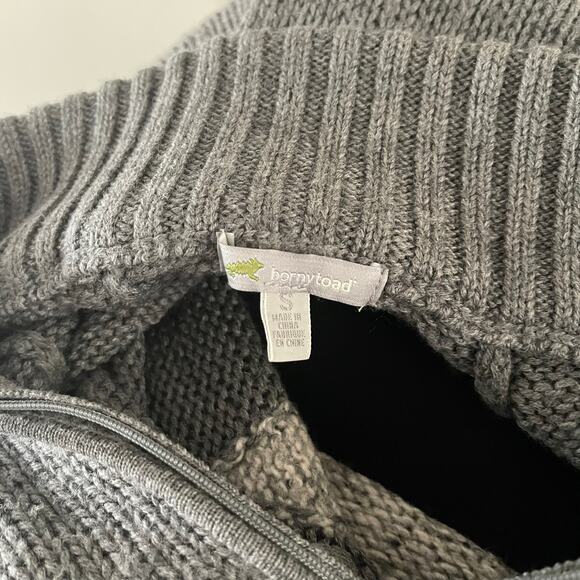 Horny Toad Womens Snowbourn Quarter Zip Sweater Small Gray Merino-Lambswool - Picture 4 of 7